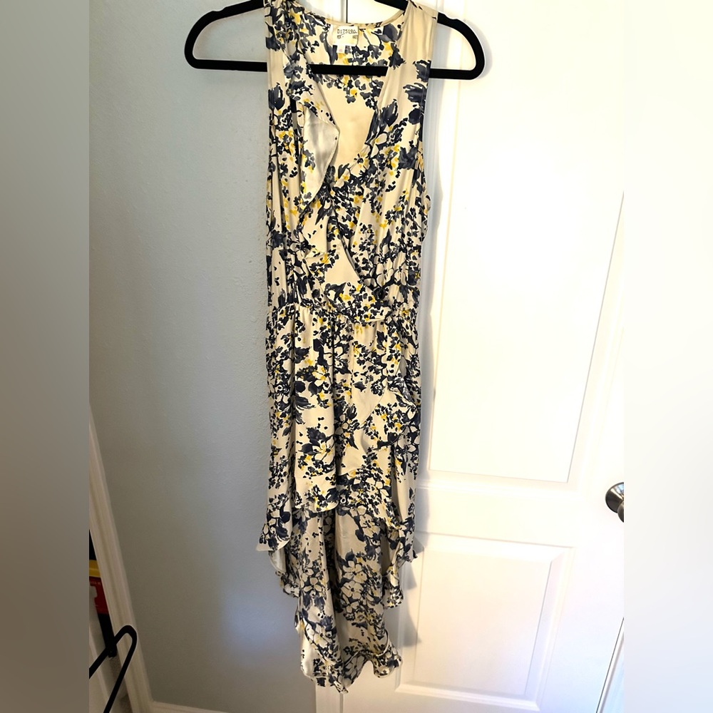 Parker silk high-low dress